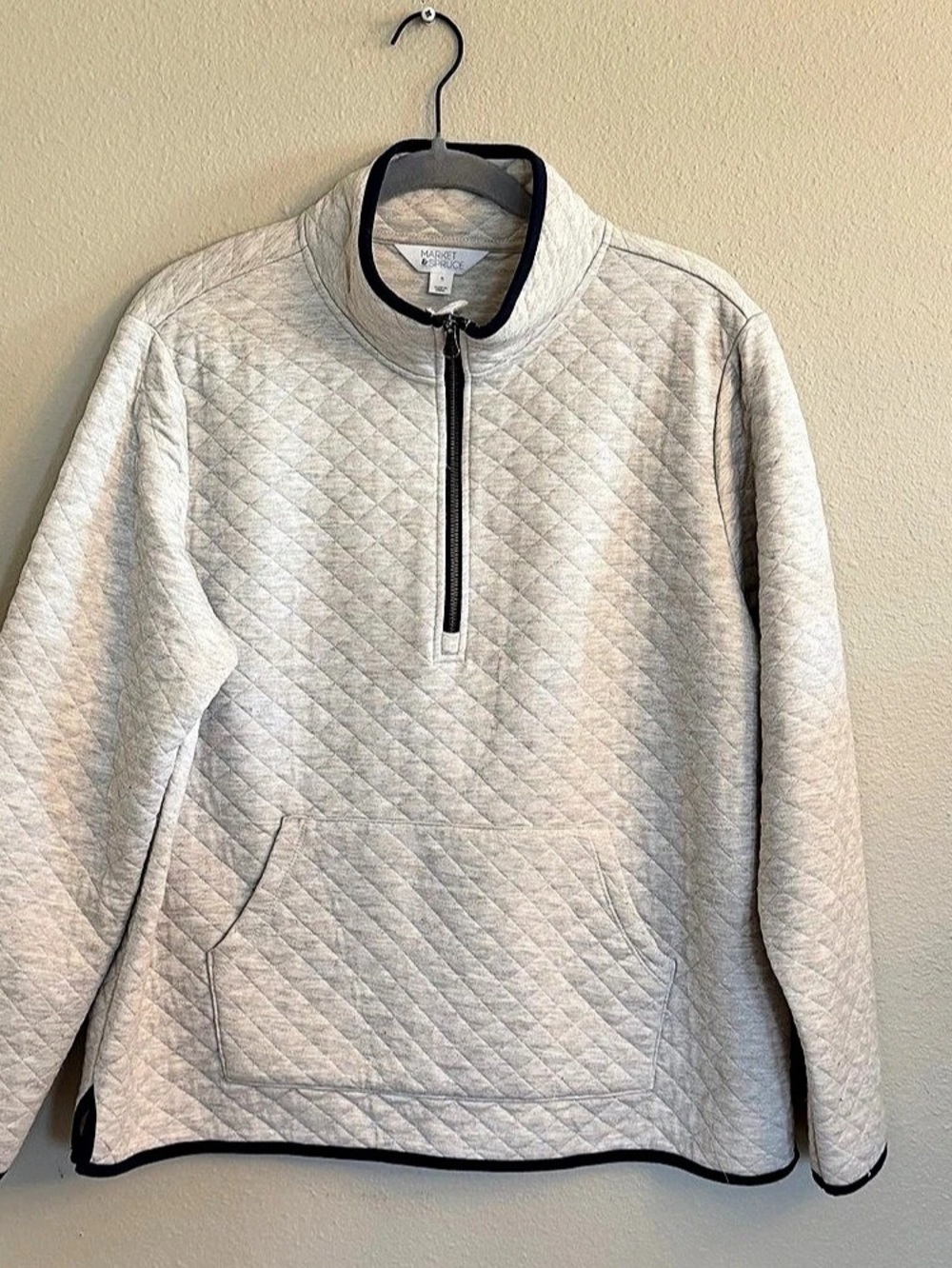 Market & Spruce Quilted Quarter-Zip Pullover size XL